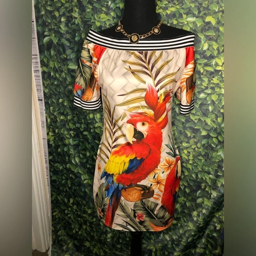 CBR Tropical Vacation Vibes Mini Dress Size XL - Picture 4 of 14